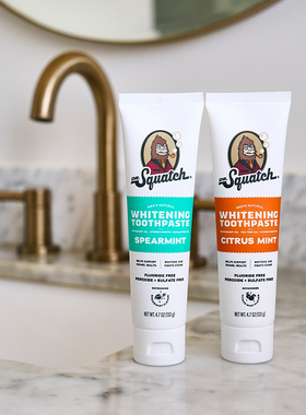 Dr. Squatch-含羟基磷灰石薄荷油桉树油强化美白牙齿清新口气牙膏