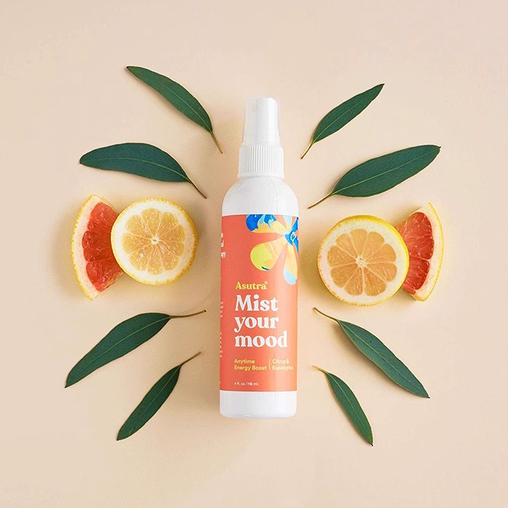 Asutra-能量提升柑橘桉树精油身体皮肤芳香疗法香薰喷雾 118ml