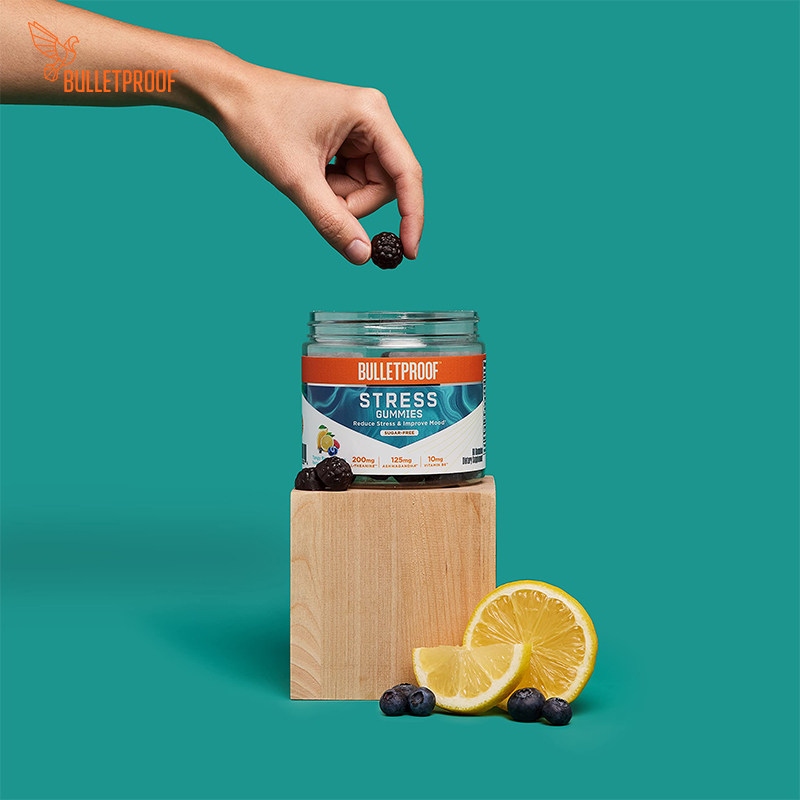 bulletproof-防弹咖啡 减轻压力提升改善情绪维生素无糖软糖 60粒