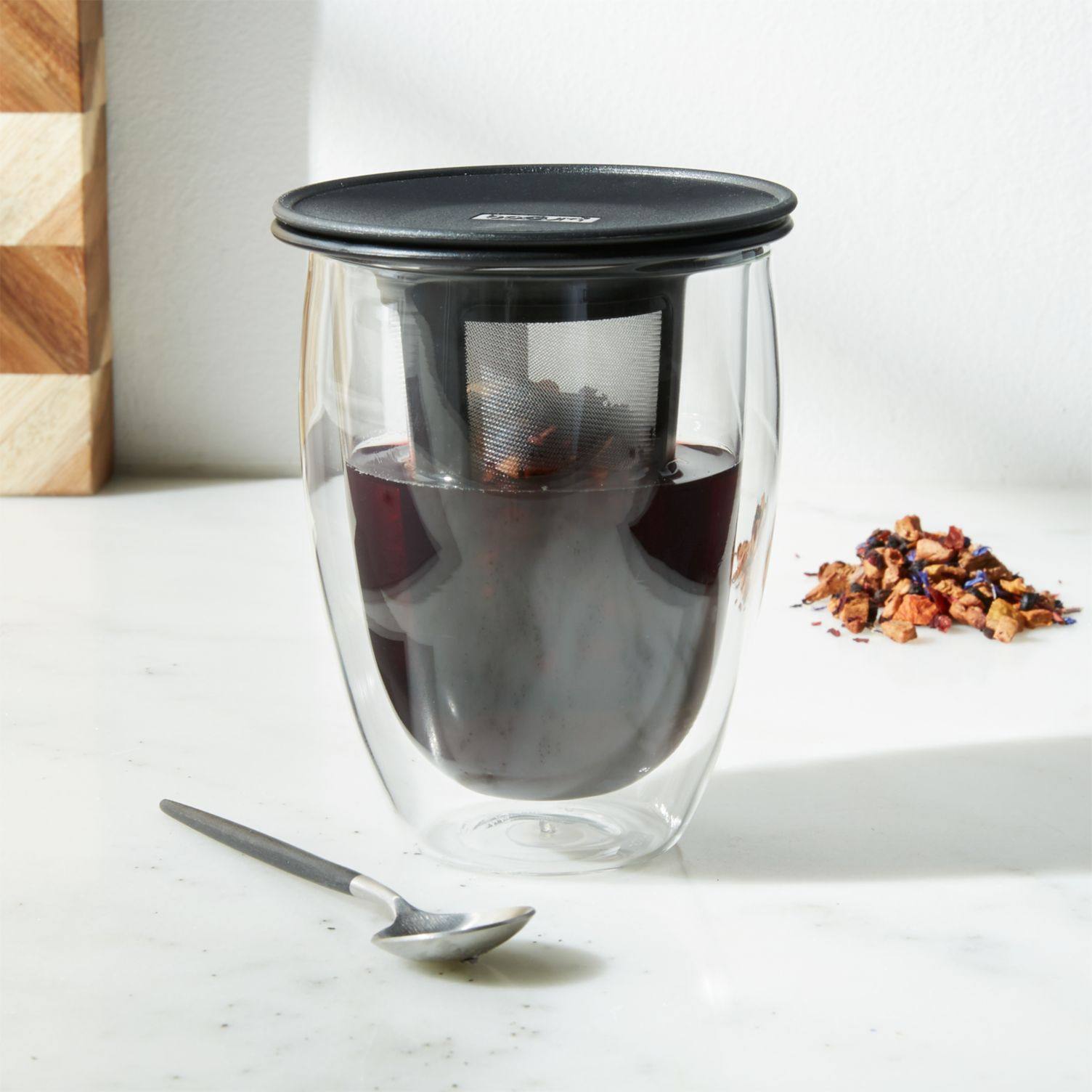 Bodum-波顿 TEA FOR ONE 双壁透明玻璃带滤茶器 茶杯 350ml