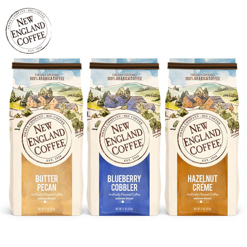 New England-榛子奶油开心果核桃巧克力 中度烘焙 综合咖啡粉