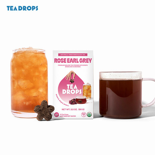 Tea drops-茶滴 天然速溶茶 玫瑰伯爵舒缓放松 微甜热茶凉茶10袋