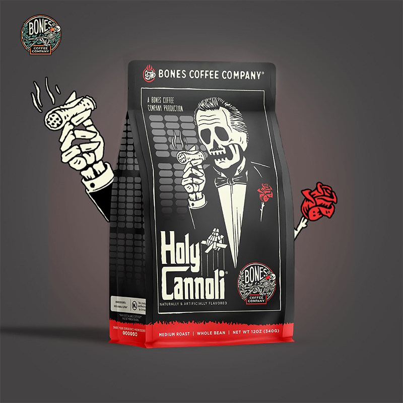 Bones Coffee-白骨咖啡 教父 甜奶油馅煎饼卷中度调味咖啡豆 340g