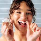 天然植物蜡清爽薄荷辛辣肉桂便携清洁超细纤维牙线30码 Boka 博卡