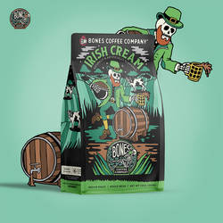 Bones Coffee-白骨咖啡 IrishCream 爱尔兰奶油调味咖啡豆粉 340g