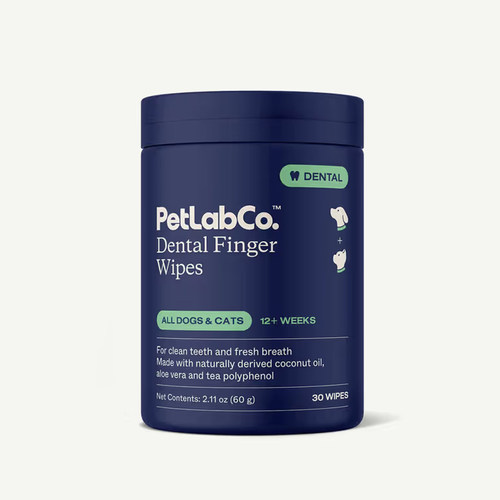 PetLabCo-牙齿清洁清新口气除食物残渣污垢 宠物专用洁齿指套湿巾
