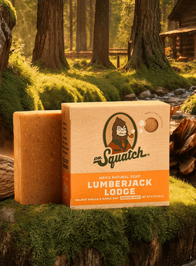 Dr. Squatch-Lumberjack Lodge融合了温暖枫糖和香草豆甜香沐浴皂