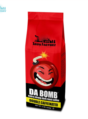 Java Factory-爪哇工厂 炸弹高咖啡因新鲜浓烈深度烘焙咖啡粉340g