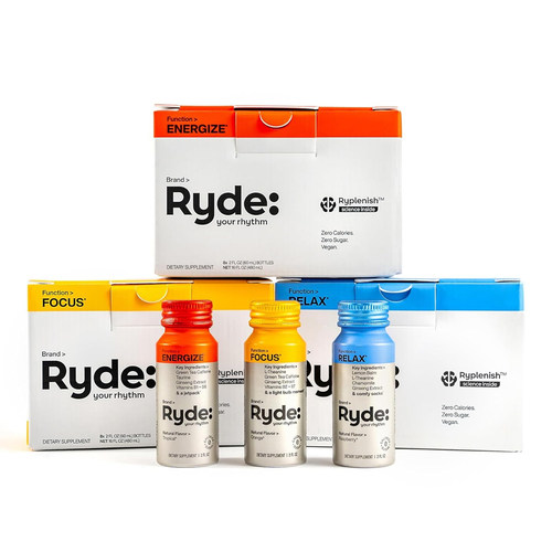 Ryde- 活力专注放松快速入睡 绿茶咖啡因牛磺酸人参维生素B洋甘菊