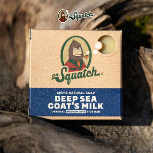 Dr. Squatch-深海海盐山羊奶燕麦磨砂干性皮肤男士香皂沐浴皂140g