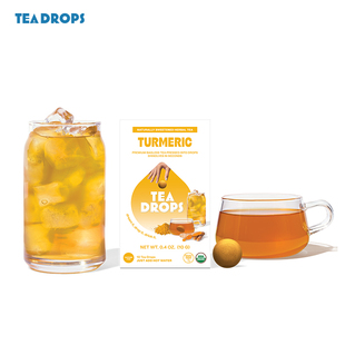 Tea drops-茶滴Turmeric天然微甜无咖啡因姜黄花草速溶热凉茶
