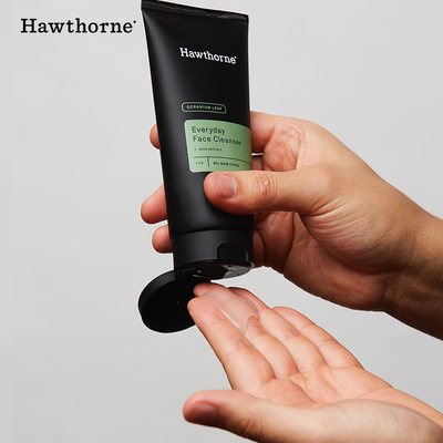 温和清洁保湿洁面乳男Hawthorne