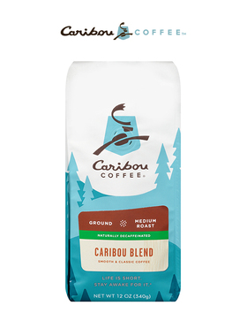Caribou Coffee-驯鹿综合 脱因 无咖啡因 中度烘焙 咖啡粉 340g