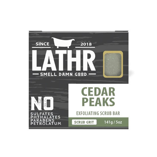 Lathr-Cedar Peaks Soap Bar雪松木薄荷广藿香除死皮污垢滋润香皂