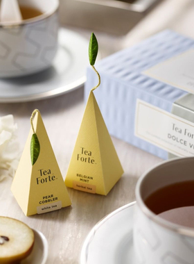 Tea Forte-美国精致金字塔BLEU蓝色红茶绿茶草本水果茶包试尝装