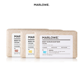 Marlowe No.102沉香木檀香鼠尾草冷杉去角质柔滑水润身体磨砂香皂
