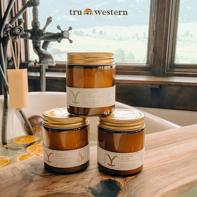 Tru Western-Yellowstone美剧黄石 松树篝火家居卧室氛围香薰蜡烛