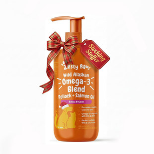 Zesty Paws-含Omega-3适合猫狗呵护皮肤亮泽毛发阿拉斯加三文鱼油
