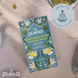 Pukka-普卡Chamomile洋甘菊香草蜂蜜茶包天然组合花草茶20袋