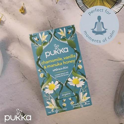Pukka-普卡Chamomile洋甘菊香草蜂蜜茶包天然组合花草茶20袋