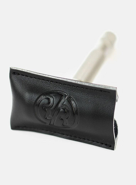 Rockwell-双刃安全剃须刀刮胡刀旅行真皮保护皮套刀头保护罩 黑色