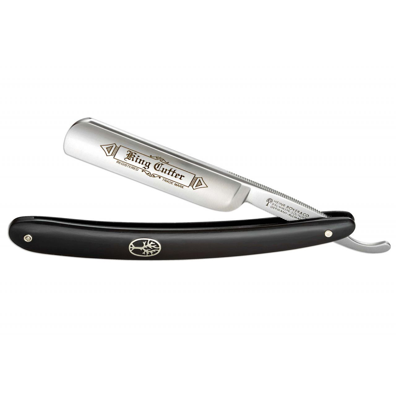 Boker-德国索林根 King Cutter 刀之王者 5/8"直刃老式剃须理发刀
