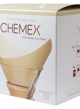 Chemex- 除3杯外适用 Pre-folded 折叠式 方形原木滤纸 100张