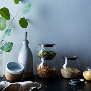 KINTO-TOTEM 图腾 玻璃茶叶罐 不锈钢盖子 茶叶收纳密封罐