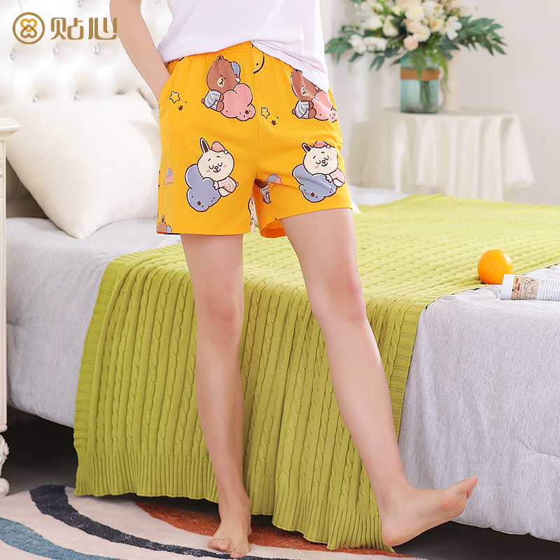 贴心睡裤女纯棉短裤五分裤居家裤卡通家居短裤薄款夏季沙滩裤5953