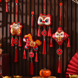 新年挂件2026马年刺绣福包福字挂饰春节过年装饰入户门背景墙挂件