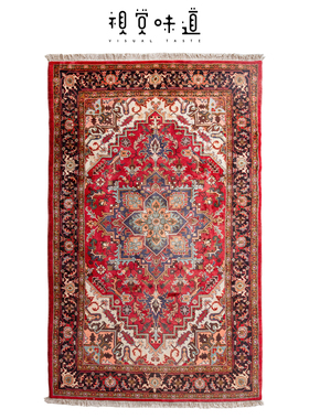 视觉味道  【古典系列】伊朗进口手工地毯美式客厅波斯红色大地毯