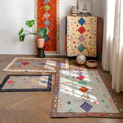 视觉味道 阿富汗进口手工编织羊毛地毯kilim波西米亚客厅长条挂毯