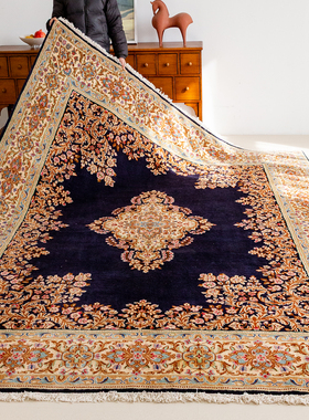 视觉味道 伊朗Kerman进口手工羊毛地毯客厅复古波斯地垫床边毯151