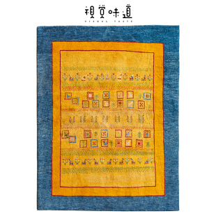 视觉味道 伊朗手工Gabbeh游牧部落编织无胶 进口波斯羊毛地毯