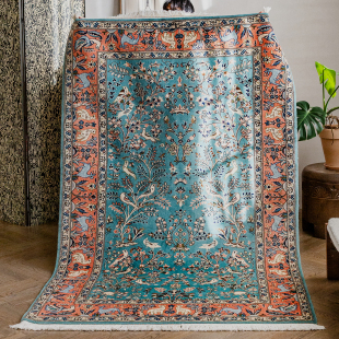 视觉味道 伊朗Yazd进口手工羊毛地毯客厅复古波斯地垫床边毯150