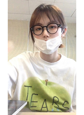 纯棉白色短袖t恤女2025新款夏季美式宽松苹果字母印花半袖上衣潮