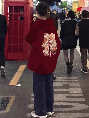 加绒加厚宽松纯棉本命年卫衣