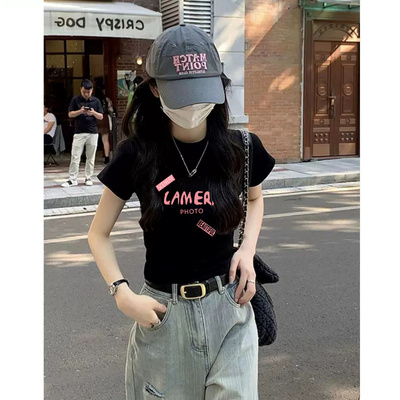 短袖设计感小众常规正肩纯棉女