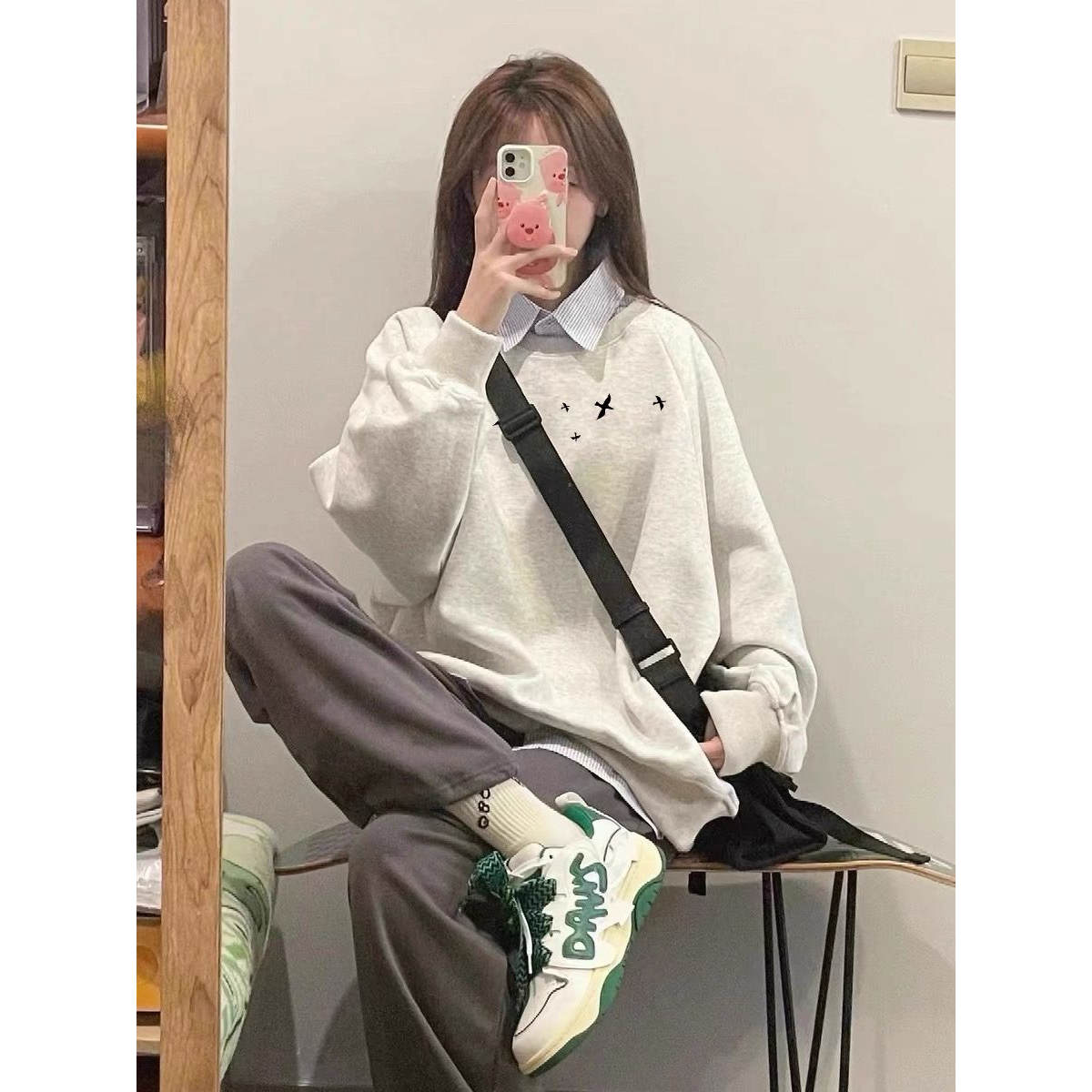 【重磅纯棉】春秋冬圆领卫衣女