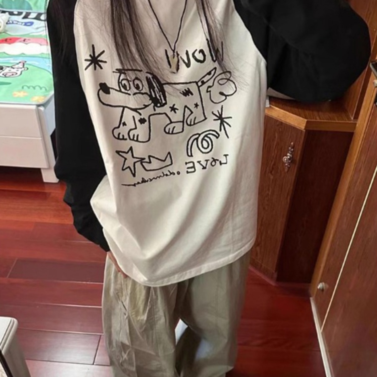 【100%纯棉】长袖设计感小众男女