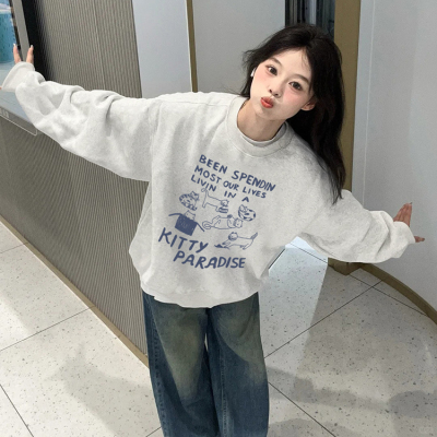 【重磅纯棉】秋冬美式连帽卫衣女