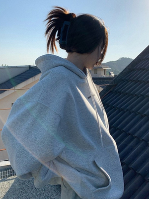 加绒加厚宽松纯棉美式印花卫衣