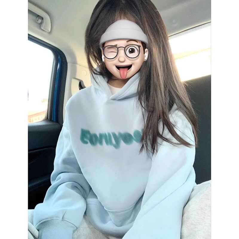 春秋薄款宽松纯棉设计感小众卫衣