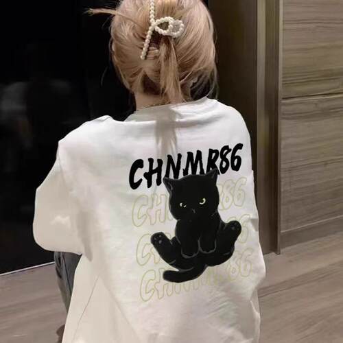 短袖美式重磅纯棉半袖T恤女百搭