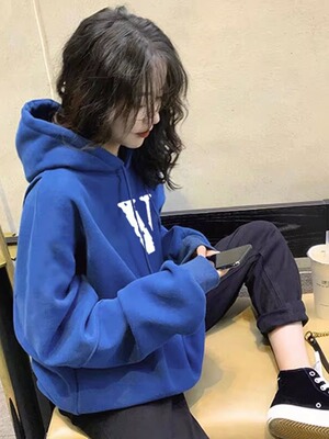 加绒加厚宽松纯棉百搭卫衣