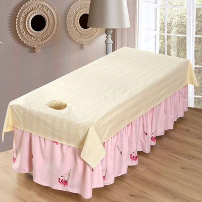 纯白色美容院床单按摩专用全棉