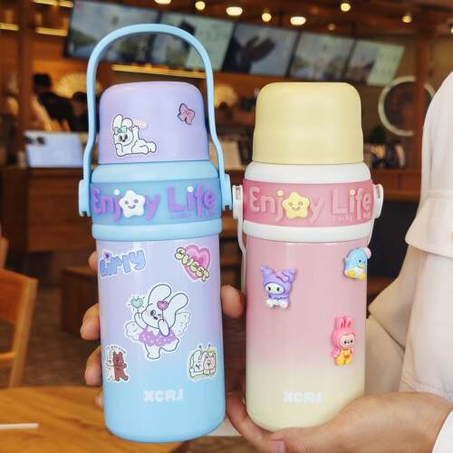 便携带盖316不锈钢保温杯