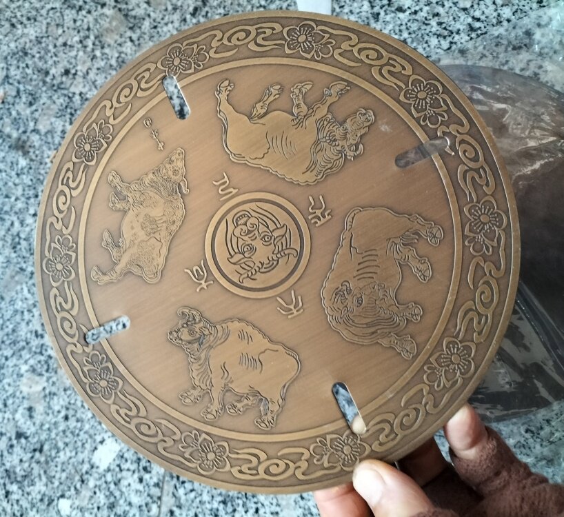 大欧鸟笼百灵手笼一体活心铜盖板顶盖电脑雕刻龙凤金鱼等多种图案