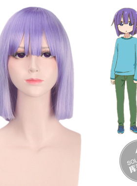 秋叶风 小林家的真土翔太紫色COS龙女仆假毛35CM高温丝假发 包邮