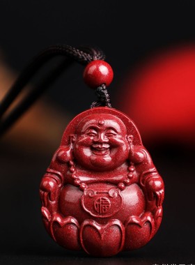 贵州铜仁万山真朱砂佛公吊坠女款项链紫金砂挂件儿童饰品新款